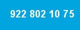 922 802 10 75 922 802 10 75